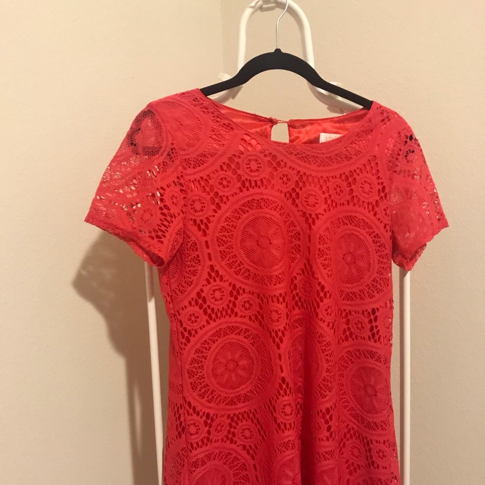 Red mini dress